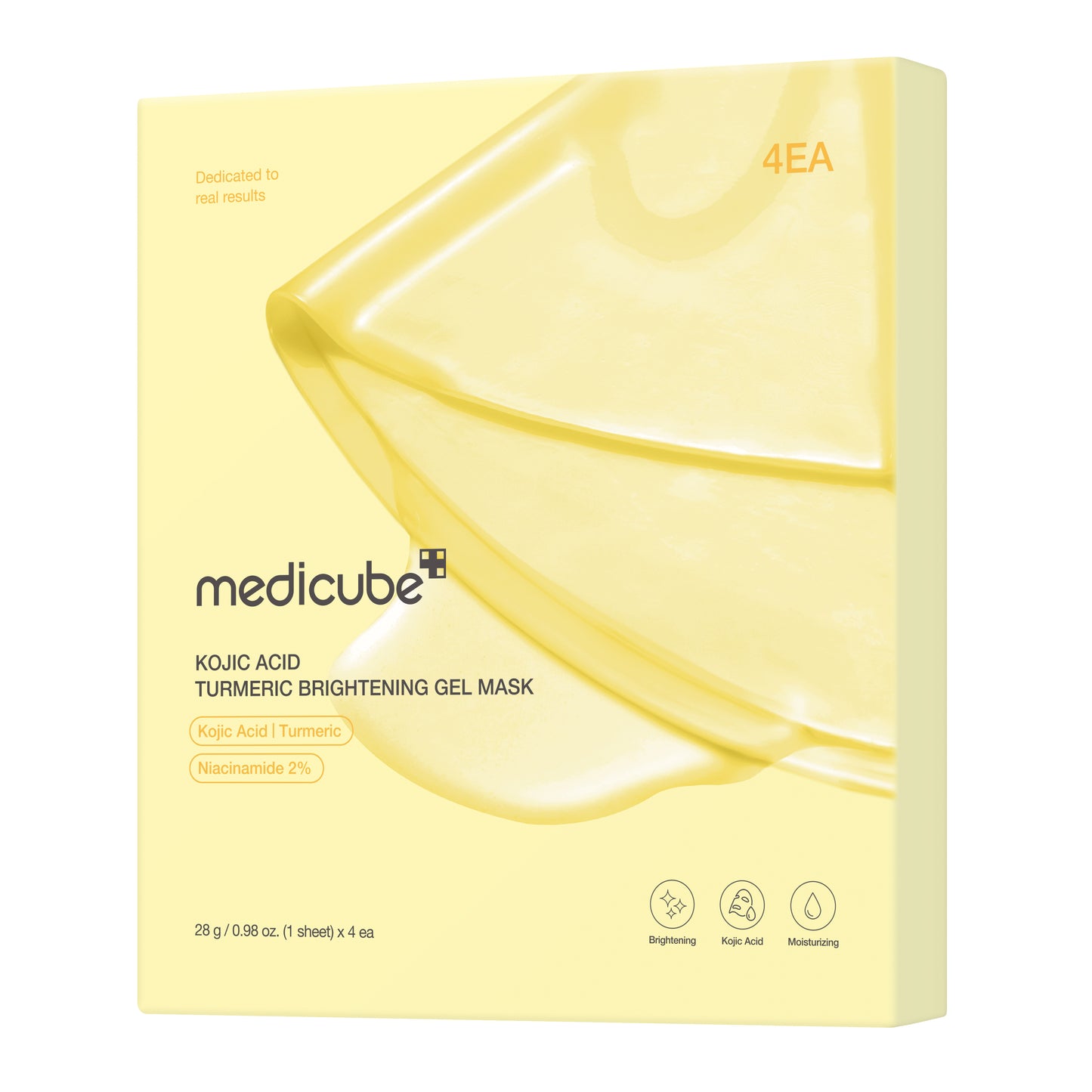 Medicube Kojic Acid Turmeric Brightening Gel Mask Box- 4 pcs.